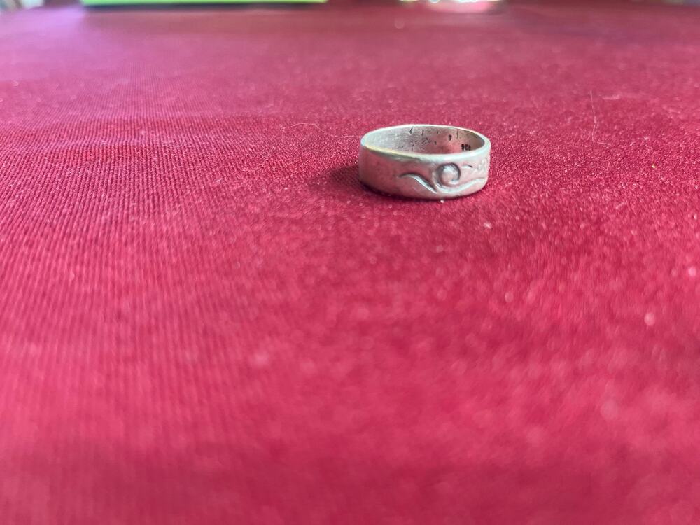 Handcrafted Sterling Silver 925 Flowing Wave Spiral Ring Thick Band